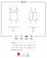 Корсет Obsessive 845-COR-5 CORSET